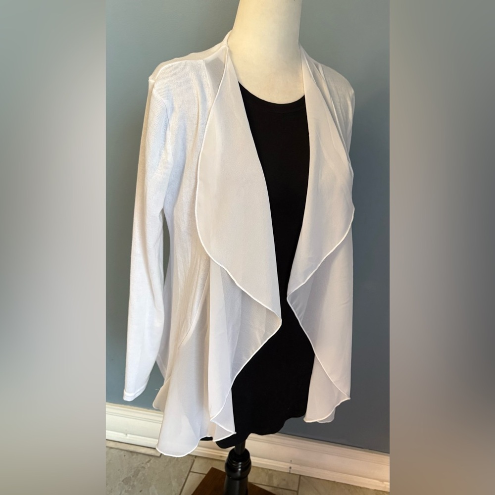 Elegant White Women's Cardigan
